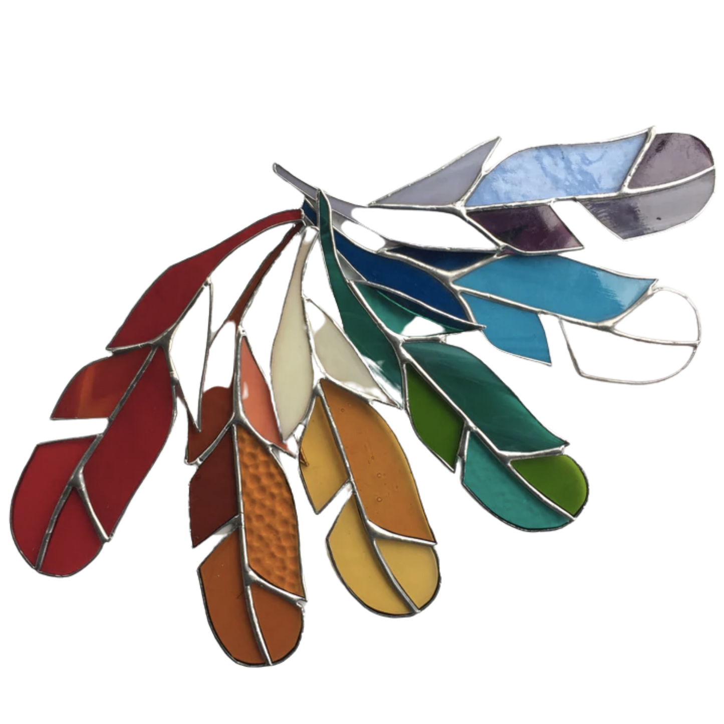 Large Stained Glass Feather