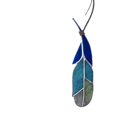 Large Stained Glass Feather