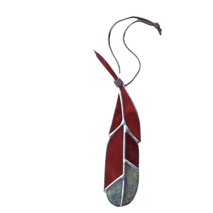 Large Stained Glass Feather