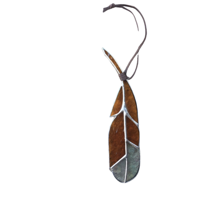 Large Stained Glass Feather