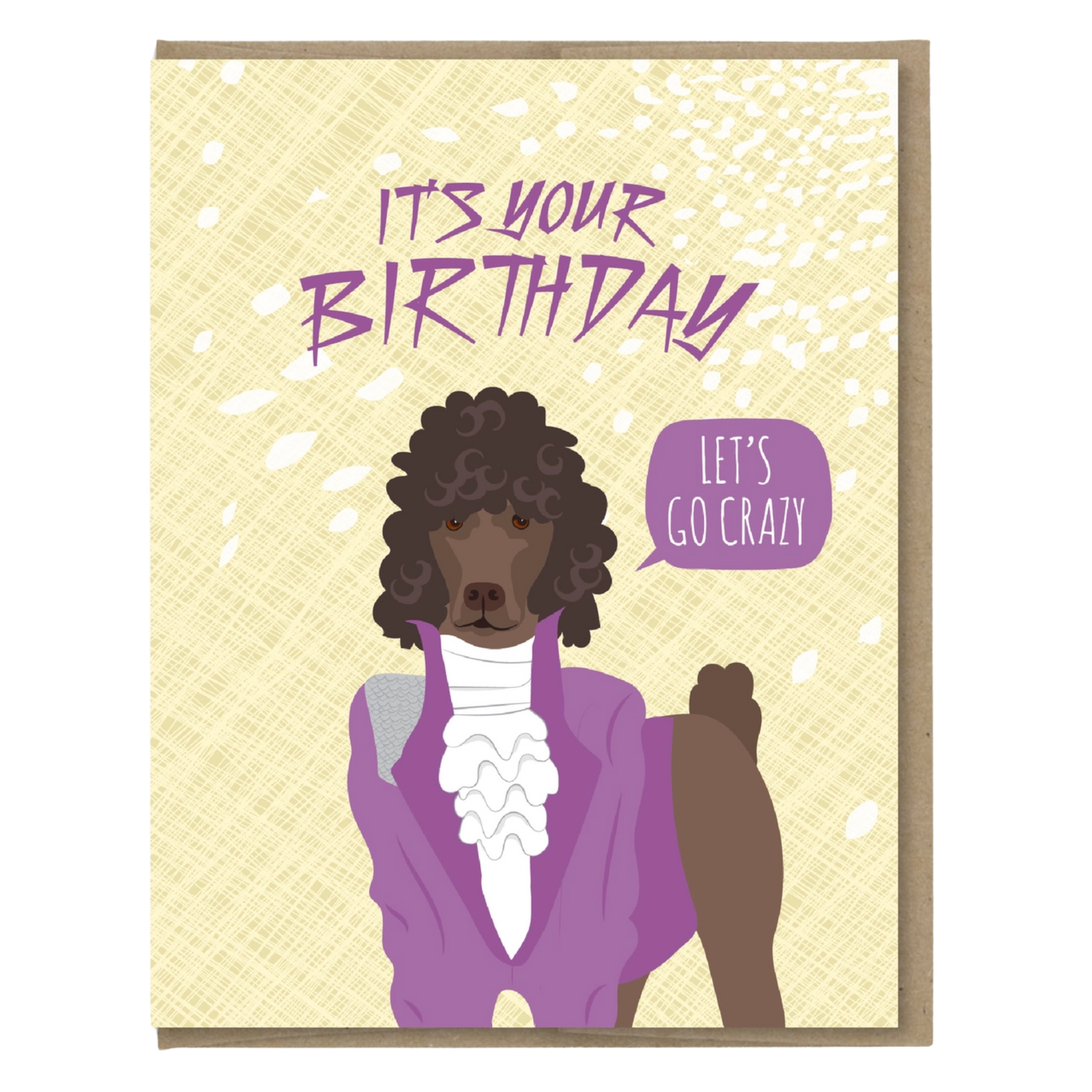 Prince Poodle Birthday Card