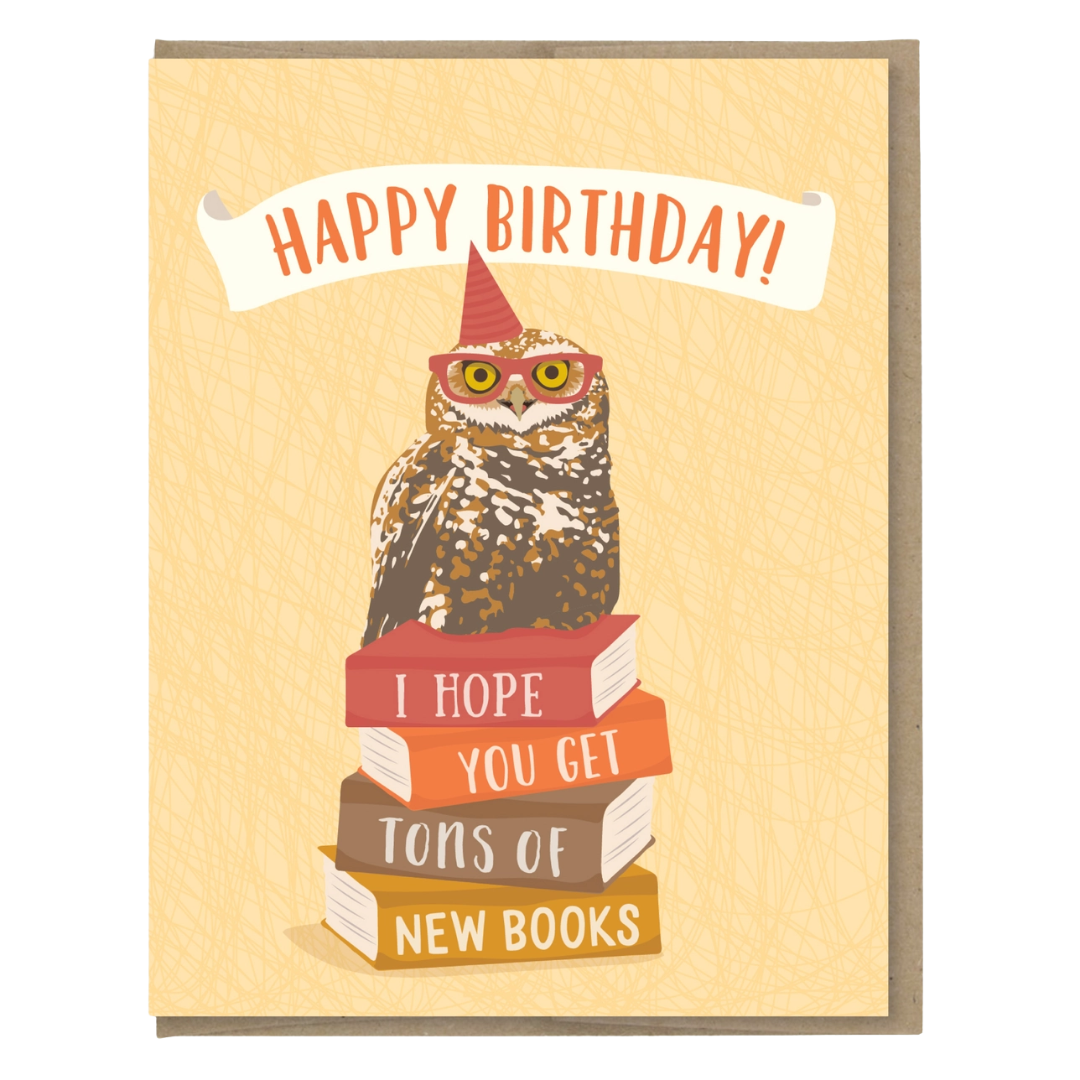 New Books Birthday Card