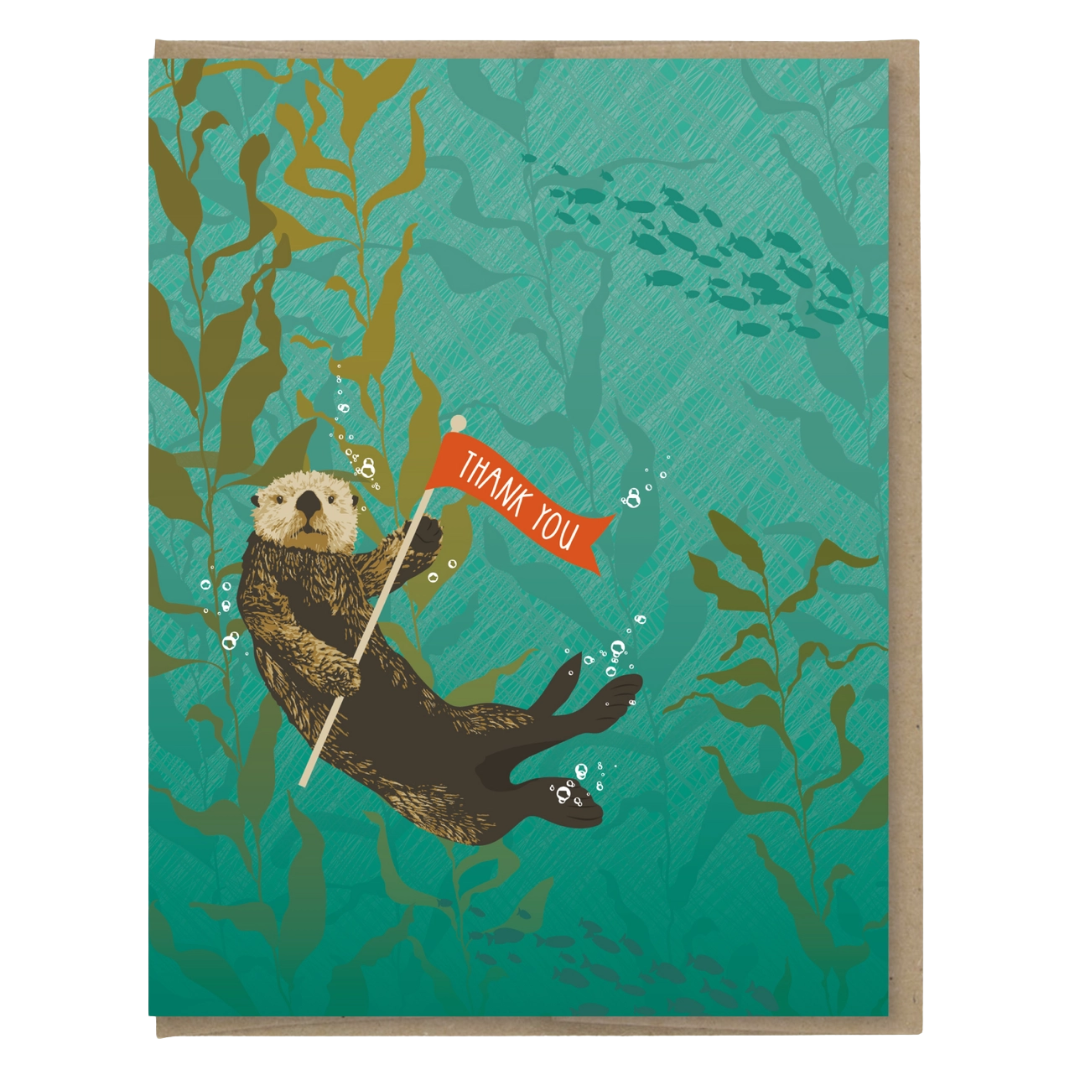 Sea Otter Thank You Card
