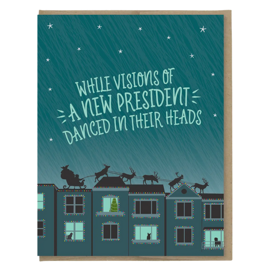 Visions of A New President Christmas Card
