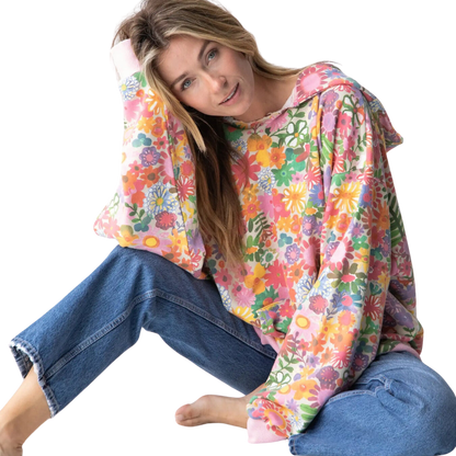 Cozy Oversized Printed Sweatshirt