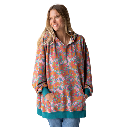 Cozy Oversized Printed Sweatshirt