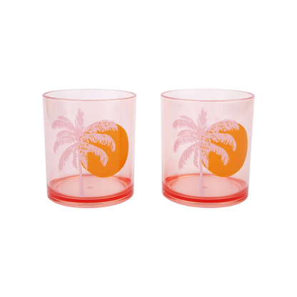 Desert Palms Poolside Tumbler - Set of 2