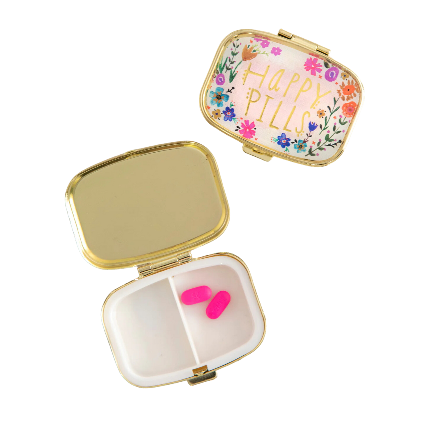 Pill Box Holder - Happy Pills Square