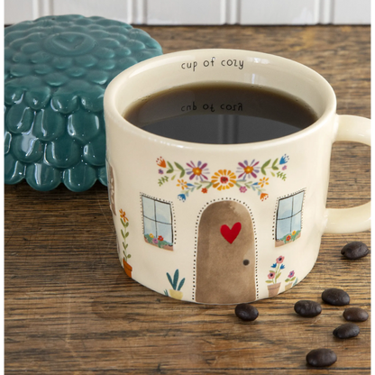 Lidded Mug - Cottage