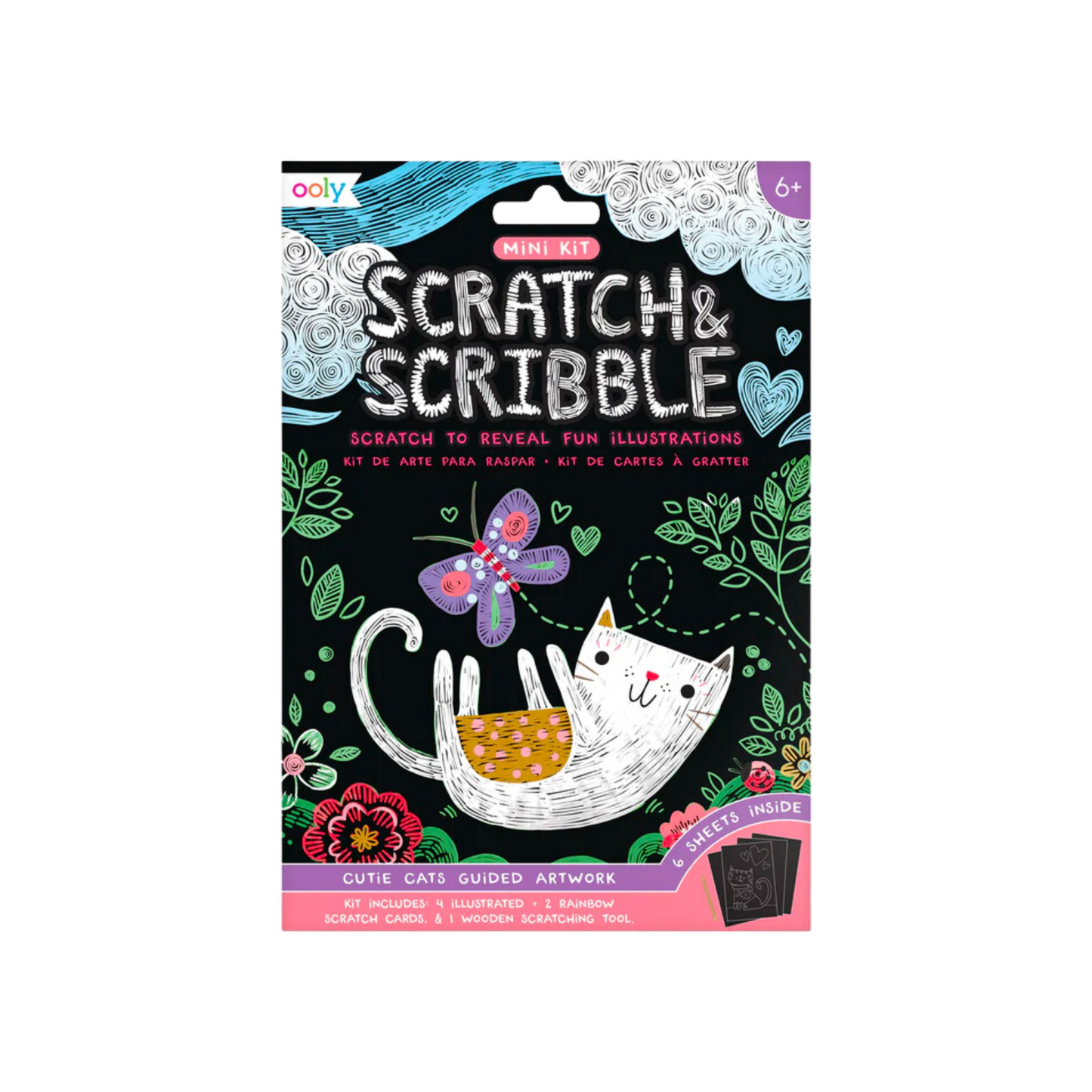 Mini Scratch & Scribble Art Kit: Cutie Cats