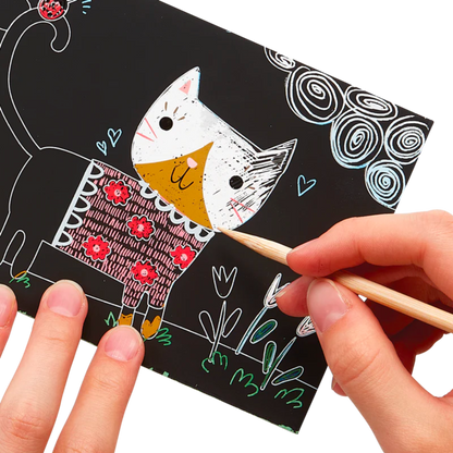 Mini Scratch & Scribble Art Kit: Cutie Cats