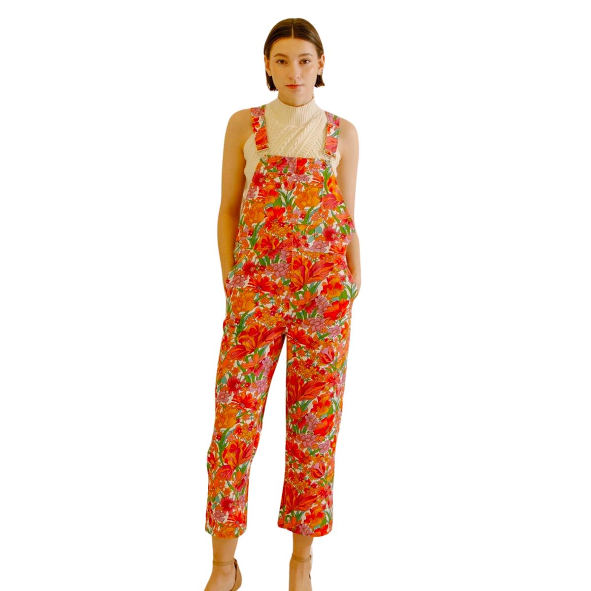 Bright Multi Floral Overall Pants – Daydream Art Supply