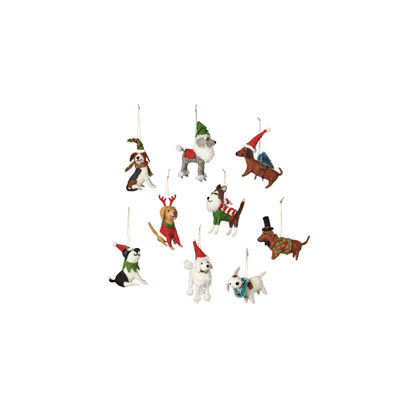 Dog Christmas Animal Ornament