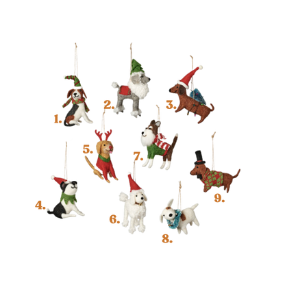 Dog Christmas Animal Ornament