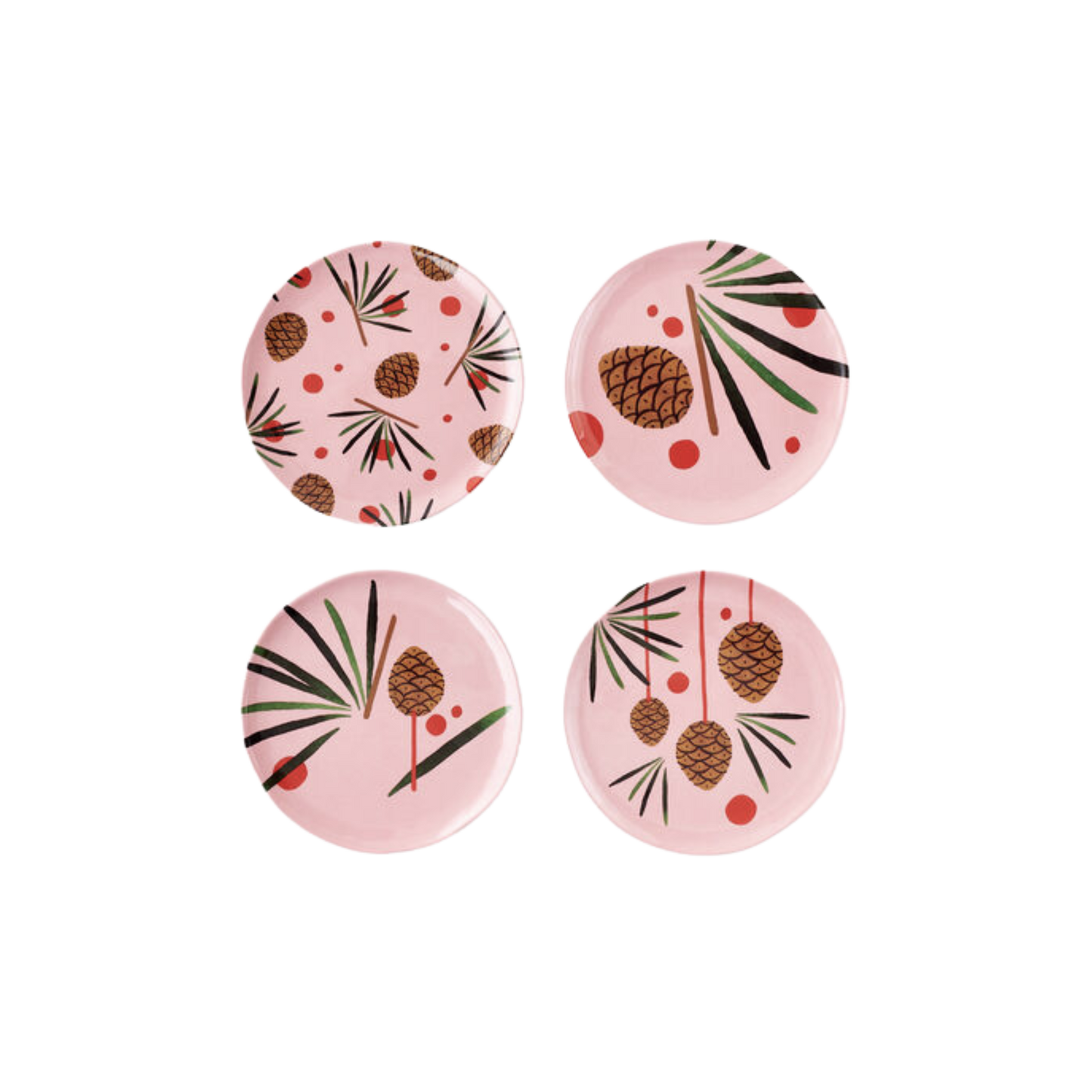 Winter Forest "Paper" Melamine Pinecone Plate