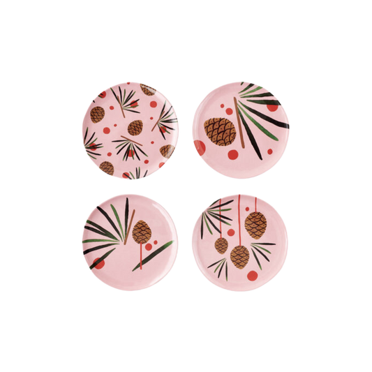 Winter Forest "Paper" Melamine Pinecone Plate