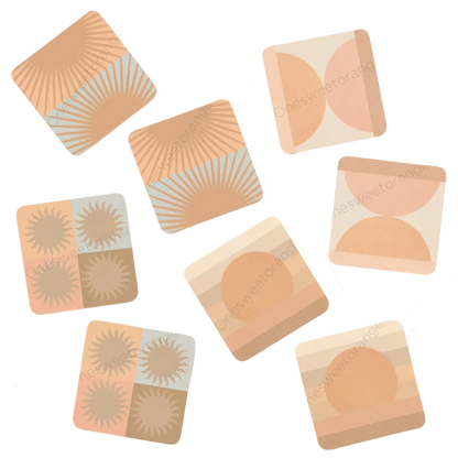 Mid Century Sun Coasters