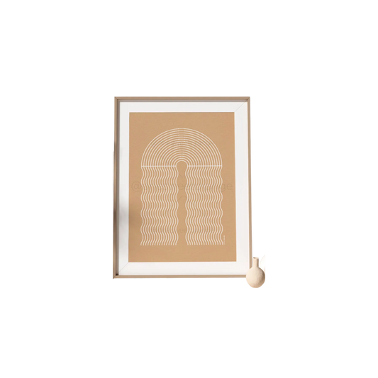 Wavy Terracotta Rainbow Art Print