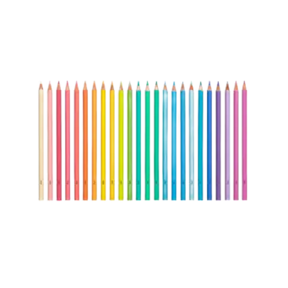 Pastel Hues Colored Pencils - Set of 24
