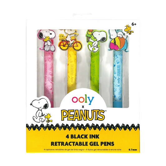 Black Ink Retractable Gel Pens - Peanuts