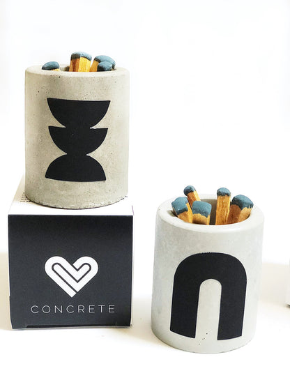 Concrete Mini Palo Santo Match Holder
