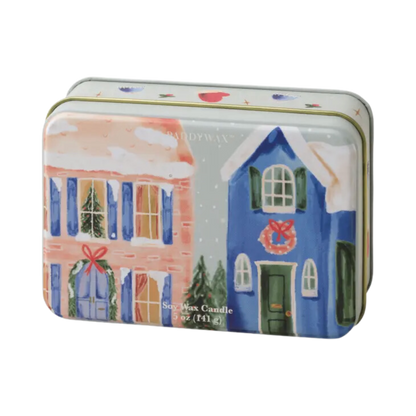 Holiday Illustrated 5 oz Candle Tin