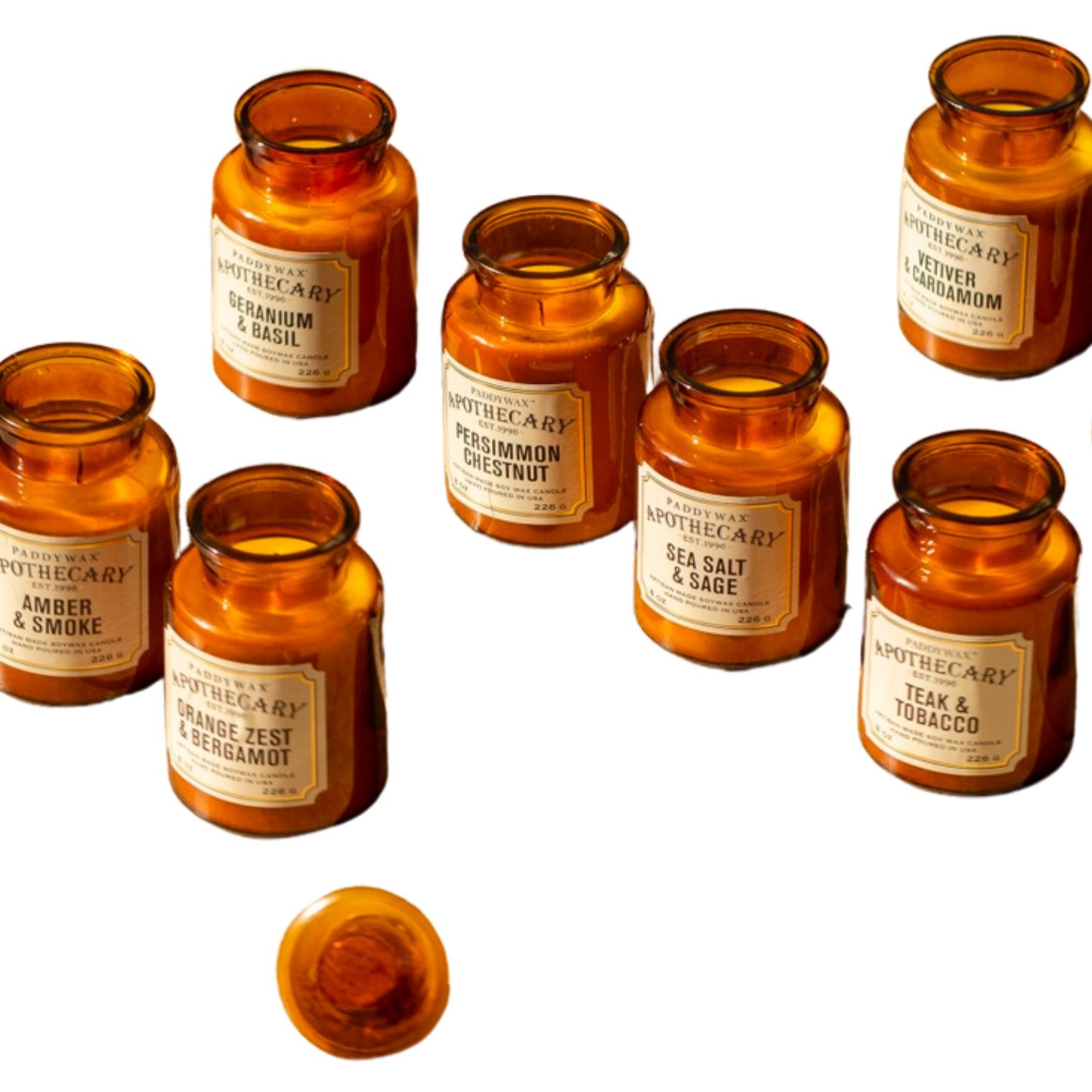 Apothecary 8 oz Amber Glass Candle