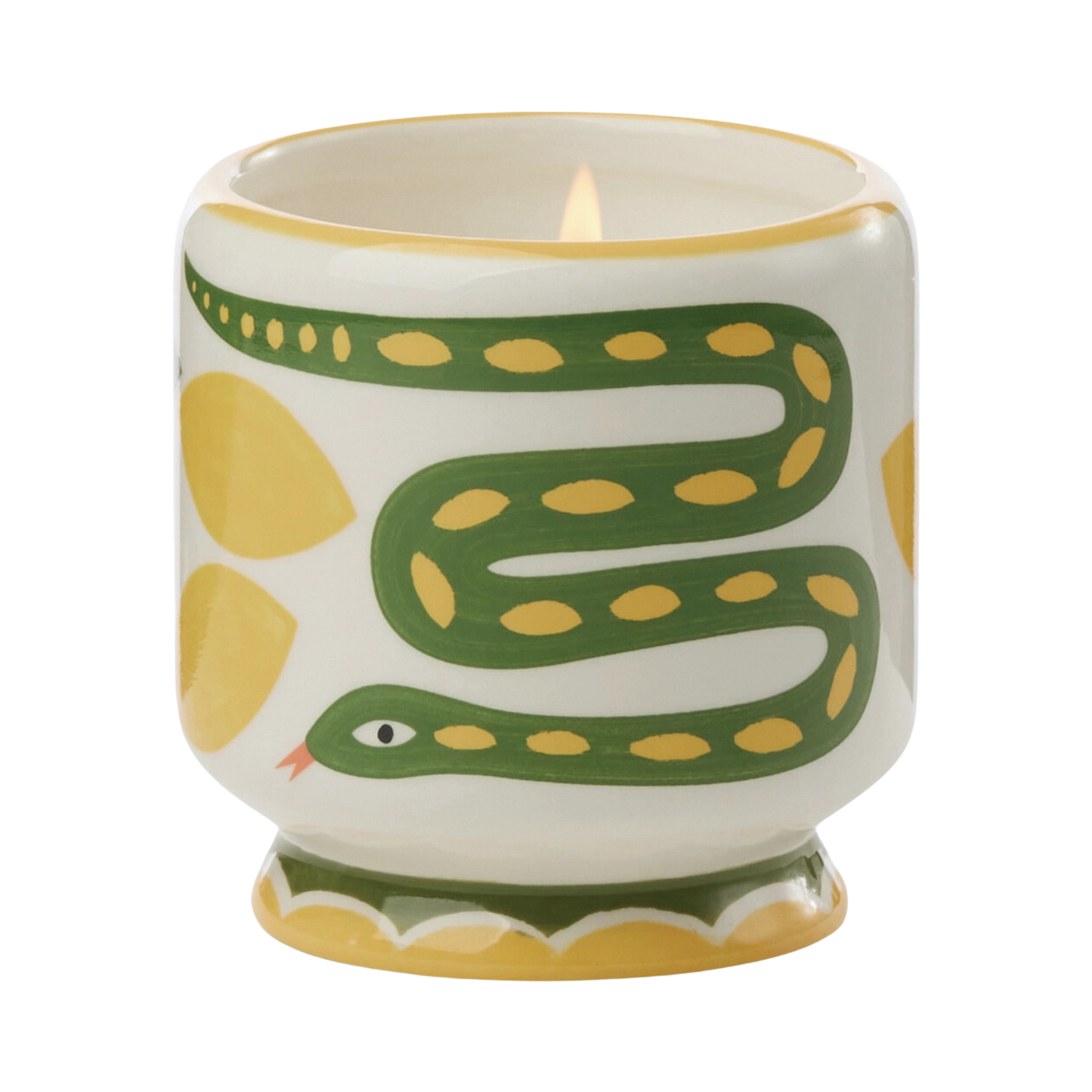 A Dopo 8oz Handpainted Ceramic Candle