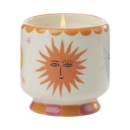 A Dopo 8oz Handpainted Ceramic Candle