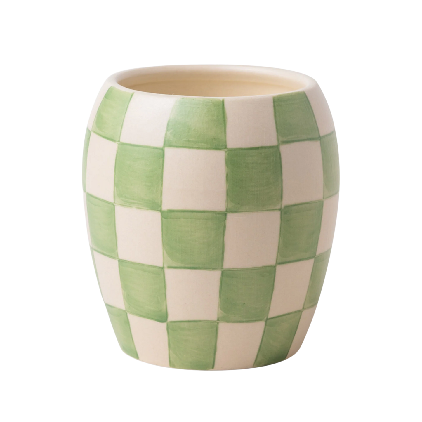 Checkmate 11oz Checker Candle Checkered Porcelain Vessel Candle