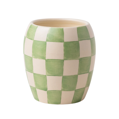Checkmate 11oz Checker Candle Checkered Porcelain Vessel Candle