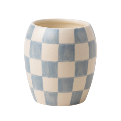 Checkmate 11oz Checker Candle Checkered Porcelain Vessel Candle