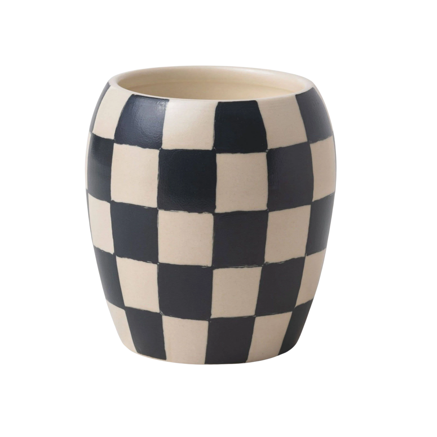 Checkmate 11oz Checker Candle Checkered Porcelain Vessel Candle