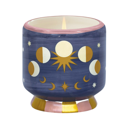 A Dopo 8oz Handpainted Ceramic Candle