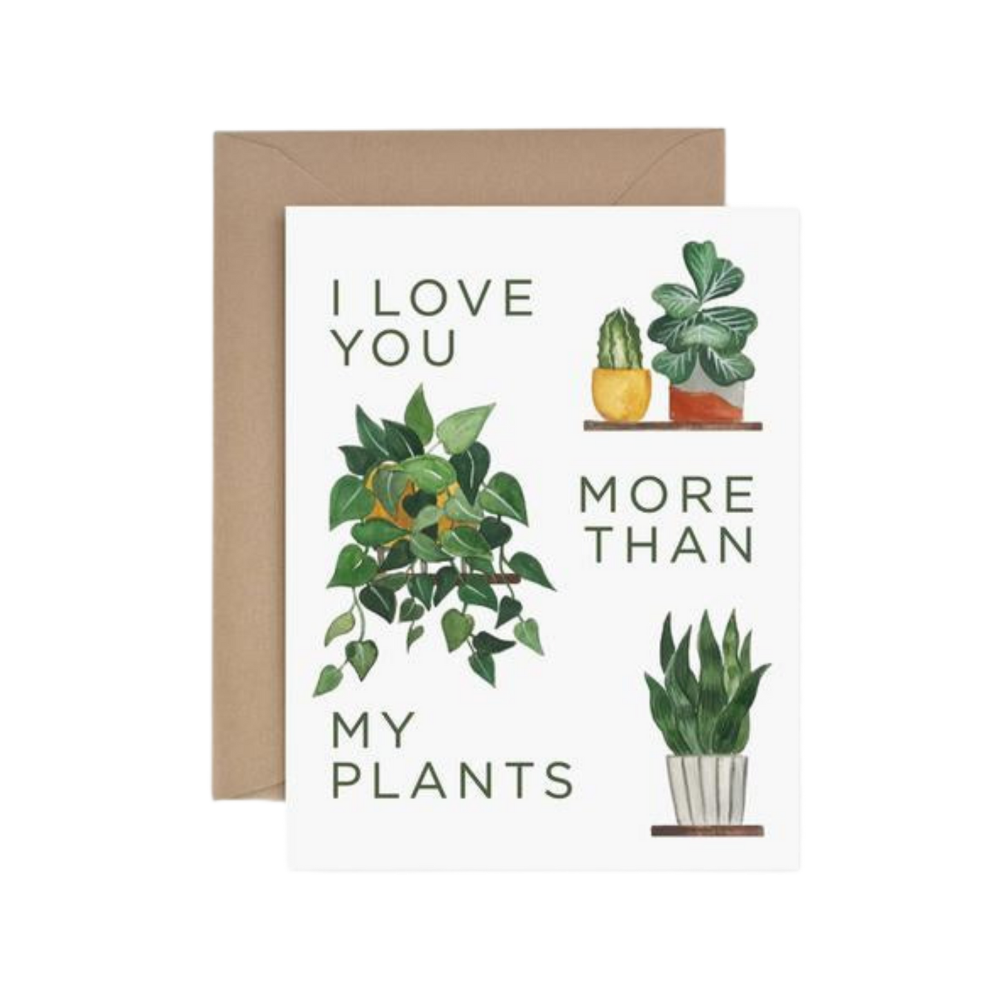 More Than My Plants Greeting Card