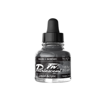 FW Pearlescent Liquid Acrylic Ink 1oz - Black