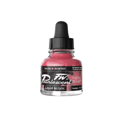 FW Pearlescent Liquid Acrylic Ink 1oz - Hot Mama Red