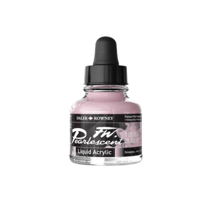 FW Pearlescent Liquid Acrylic Ink 1oz - Platinum Pink