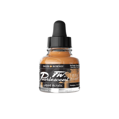 FW Pearlescent Liquid Acrylic Ink 1oz - Sun Orange