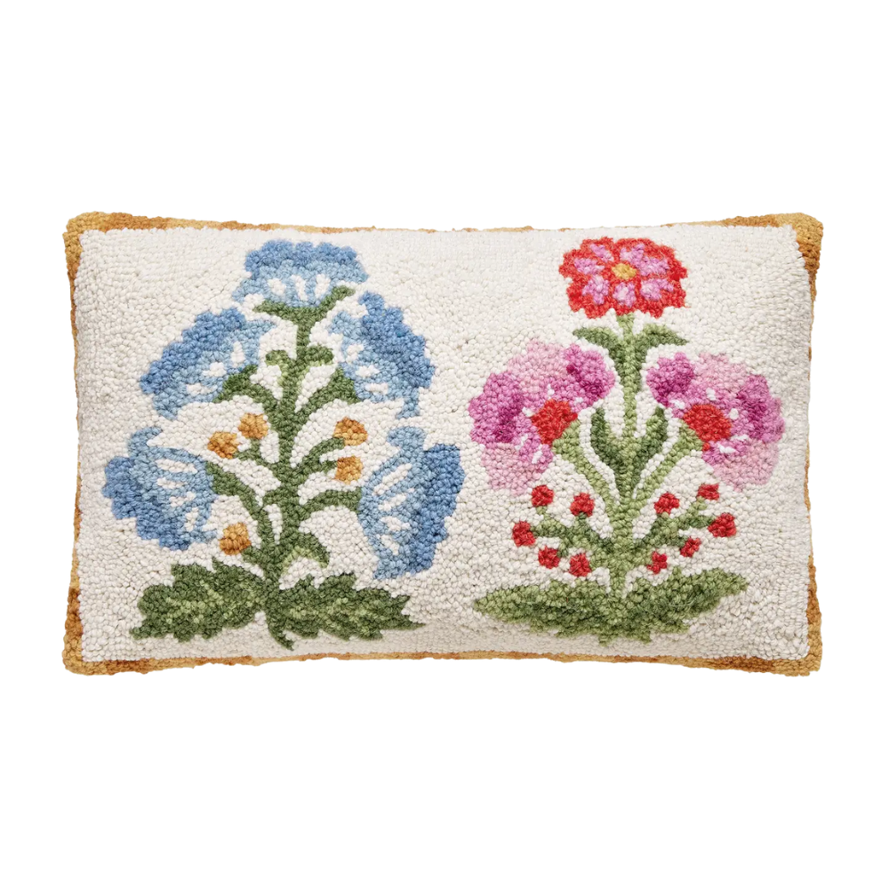 Two Mughals Flower Hook Pillow