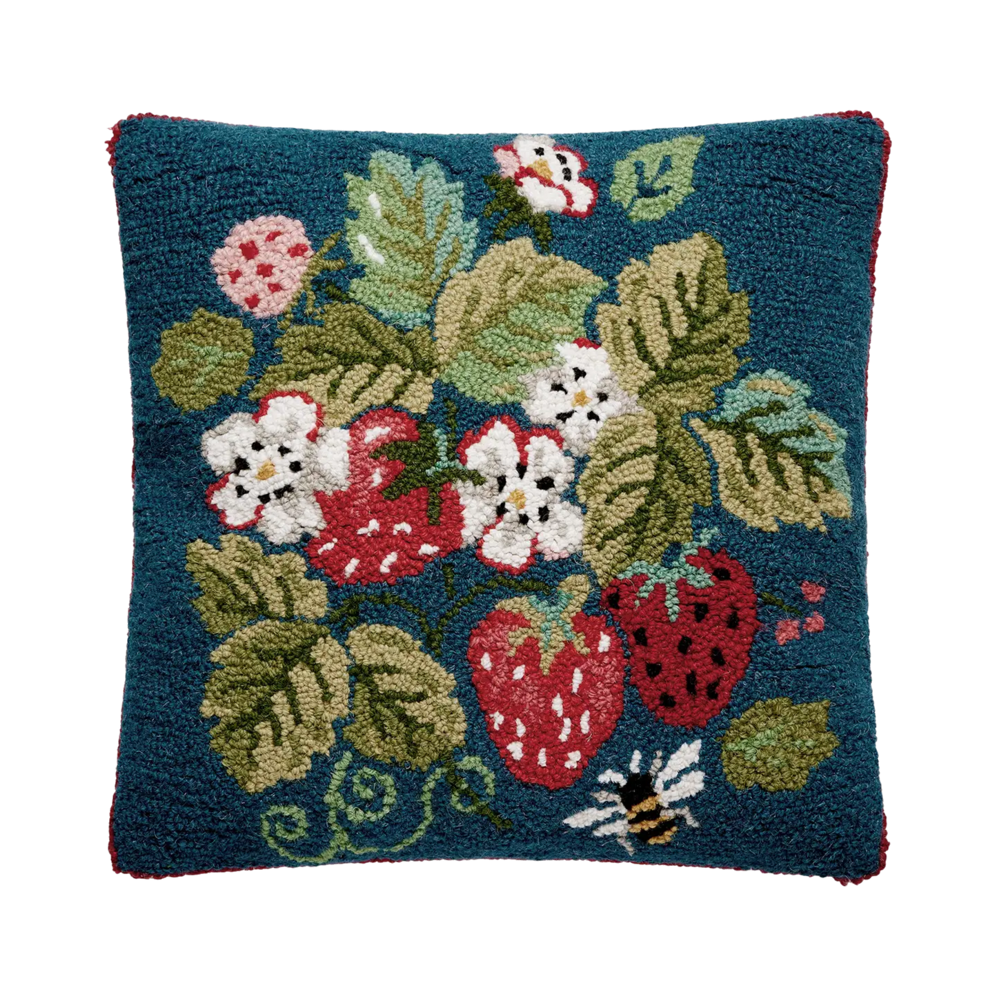 Vintage Strawberries Hook Pillow
