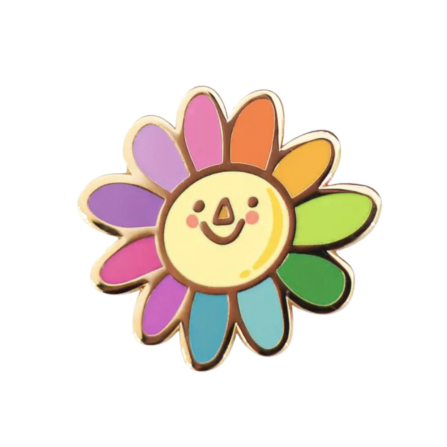 Rainbow Flower Enamel Pin