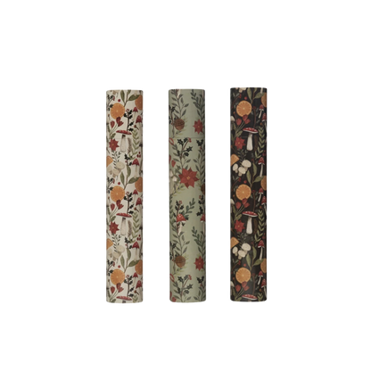 Fireplace Safety Matches in Tube Matchbox with Holiday Foliage Pattern