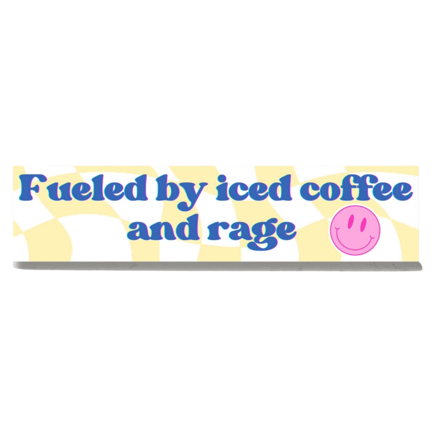 Fueled By Iced Coffee and Rage Vinyl Decal Bumper Sticker