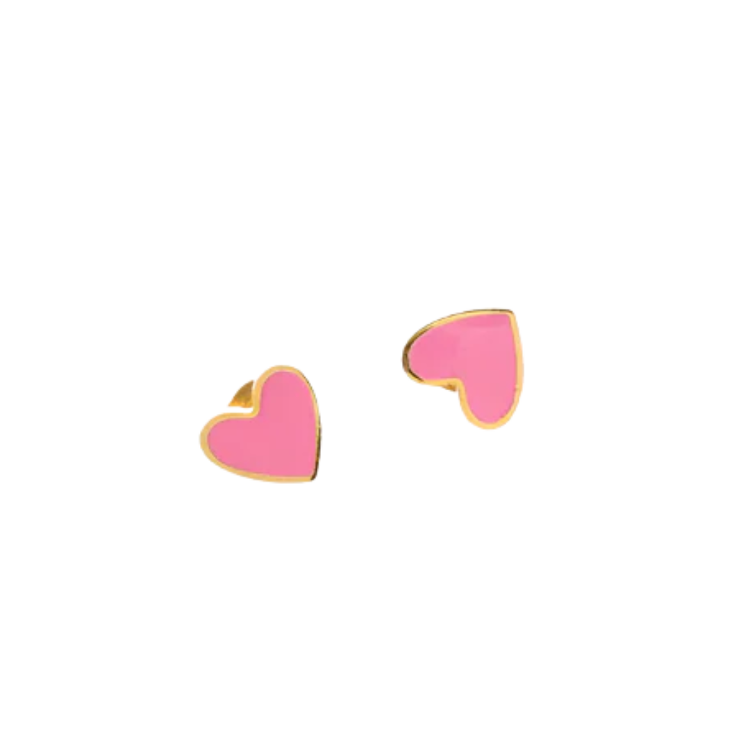 Enamel Heart Earrings