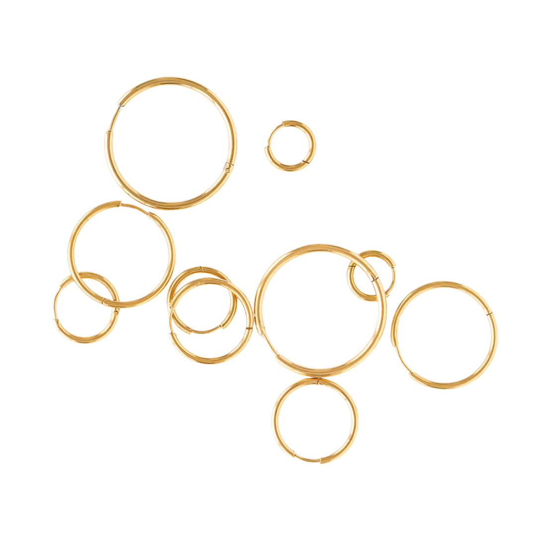 Endless Hoop Thin Gold