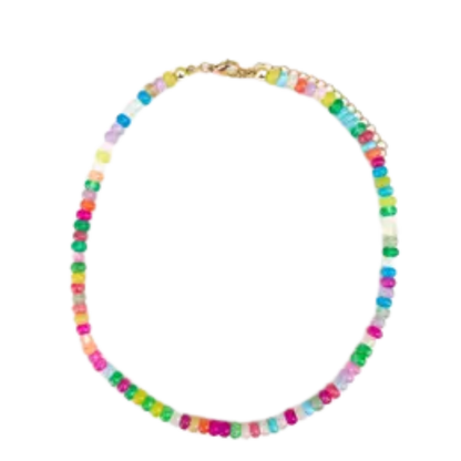Rainbow Gemstone Bead Necklace