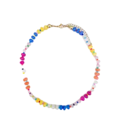 Rainbow Gemstone Bead Necklace