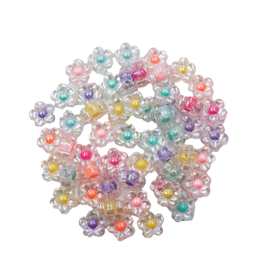 Acrylic Flower-Shaped Spacer Beads