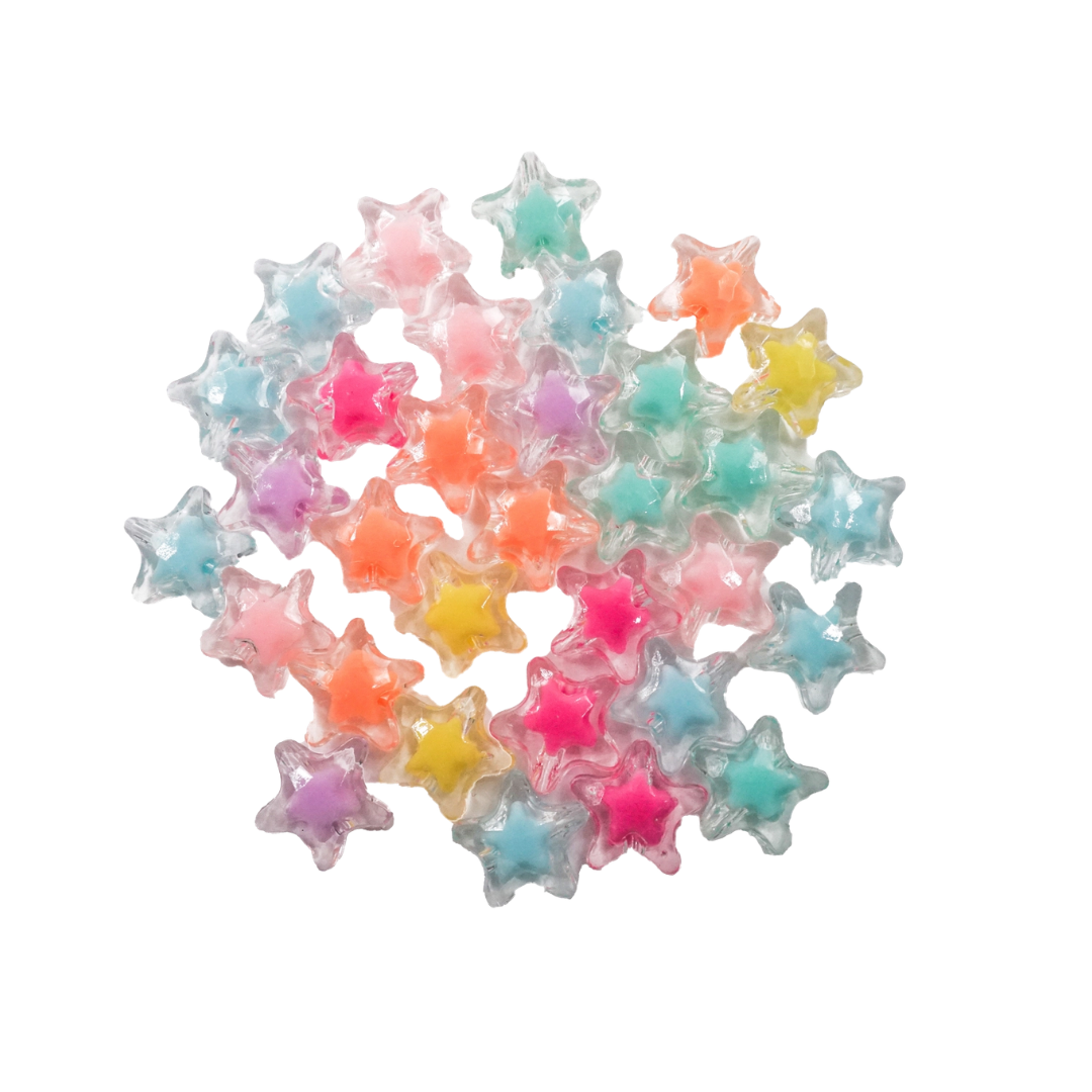 Acrylic Star Spacer Beads